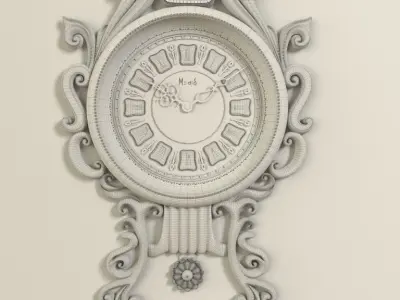 Clock antique wall 3D model