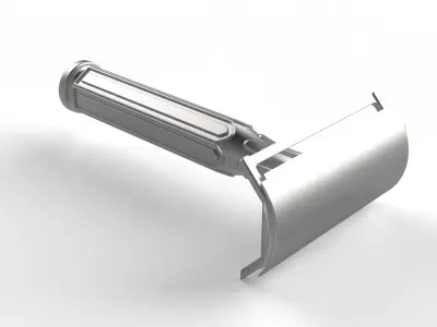 NOSTALGIC SHAVING BLADE Low-poly 3D model