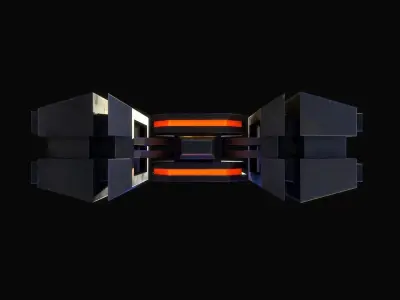 Glowing hammer Low-poly 3D model