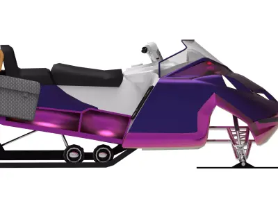 Snow Mobile  Low-poly 3D model