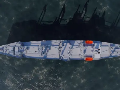 collection ships-Bulk carrier ship-tanker ship 3D model buy