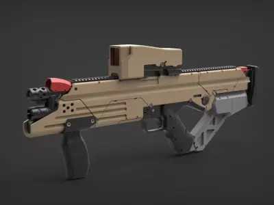 Cousar Crowe Assault Rifle 3D model