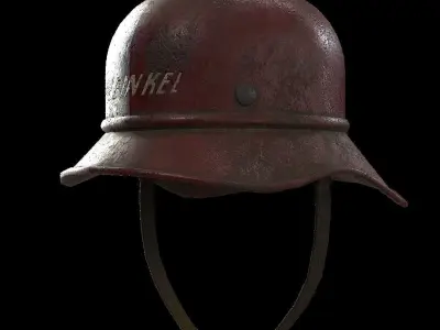 German Heinkel Helmet Low-poly 3D model