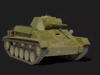 T 70 1942 Russian Soviet Light Tank WW2 Free 3D model