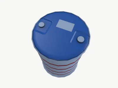 plastic barrel Low-poly 3D model order