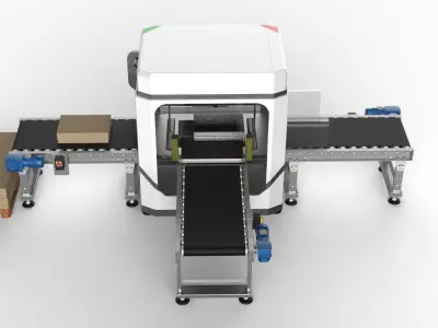 Industrial Unpacking Machine Concept 3D model