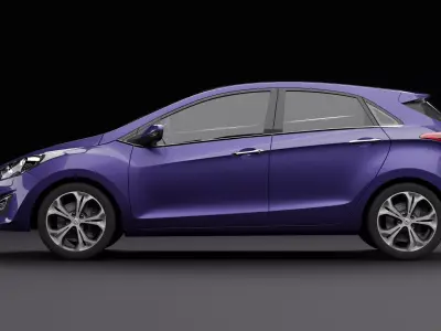 Hyundai i30 Metallic Blue 3D model