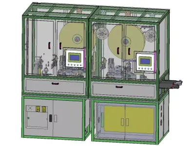 Automatic Terminal Cutting Bending and Crimping Machine 3D model