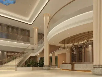 Modern lobby 01 3D model
