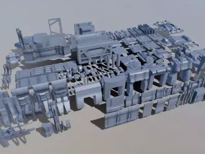 kitbash elements set 02 3D model