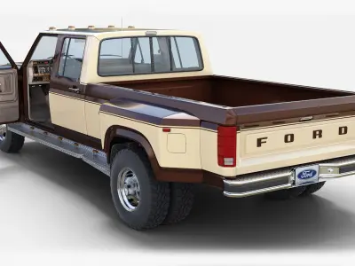 1986 Ford F-350 Crewcab Dually 3D model
