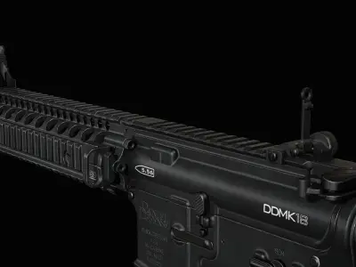 Daniel Defense MK18 Low-poly 3D model