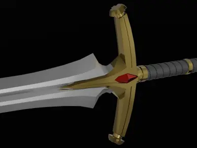 Sword  PBR low-poly model Low-poly 3D model