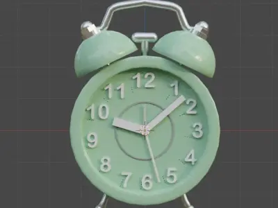 Table alarm Clock Low-poly 3D model