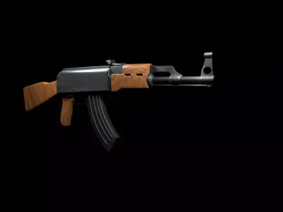  Kalashnikov assault rifle AK-47 3D model