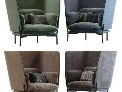 Cloud High Back One Seater LN5 by andTRADITION 3D model