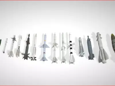 missiles pack full details 3D model