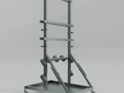 Hospital Equipment mobile stand Free low-poly 3D model