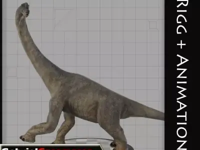 Brachiosaur Low-poly 3D model purchase