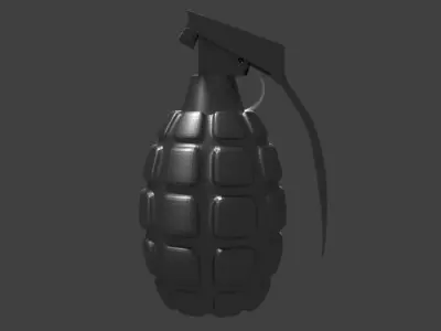 Low-Poly Handgrenade grenade Free low-poly 3D model