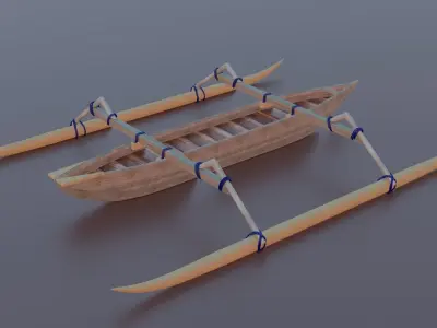 boat fishing Free low-poly 3D model