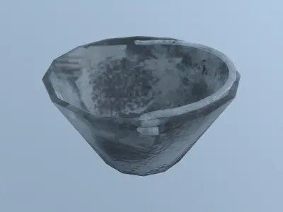 Bucket metal bowl Low-poly 3D model