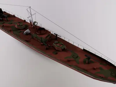 Ship Support Designa MBK 161  Low-poly 3D model