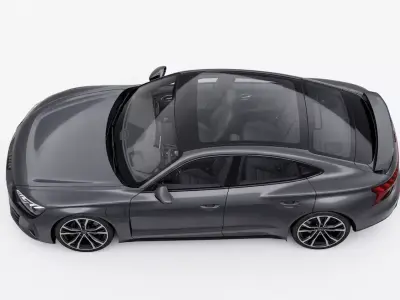 Audi RS e-tron GT in Daytona Grey Metallic Low-poly 3D model