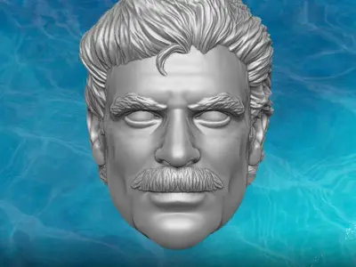 Magnum PI Fan Art Head 3D printable File 3D print model purchase