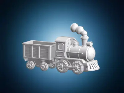 Cute Chibi Steam Train 3D Print Model 3D print model