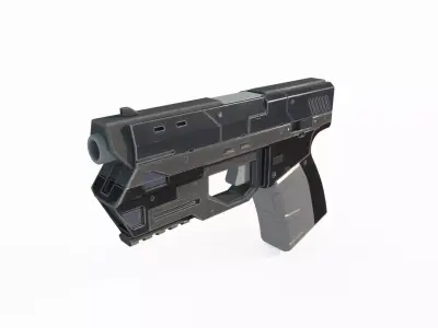 Future sci-fi handgun 3D model