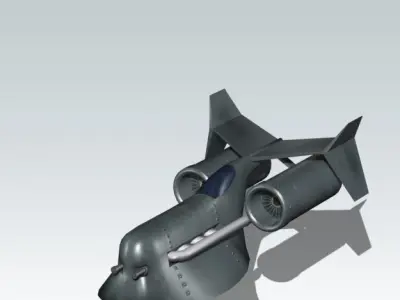 Spacecraft 01 Low-poly 3D model