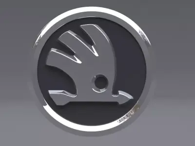 skoda logo 3D model