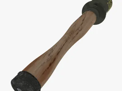 German M24 Stielhandgranate Free low-poly 3D model