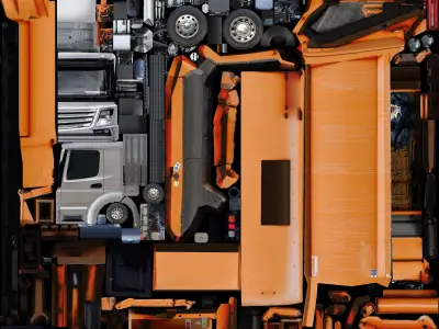 Generic garbage truck Low-poly 3D model by be-fastman
