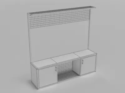 INDUSTRIAL SHOES HOLDER Low-poly 3D model