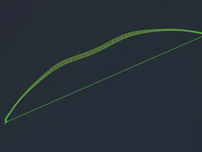 Basic Wood bow Free low-poly 3D model