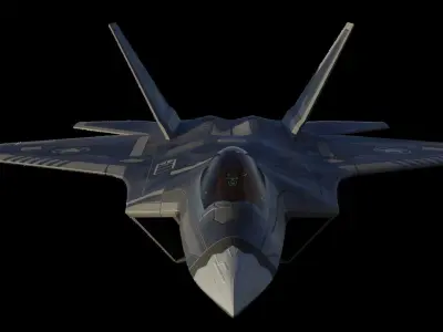 American Fighter Jet F-22 Raptor PBR Low-Poly Game Ready Low-poly 3D model