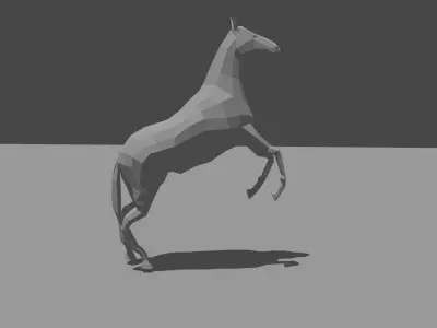 Rigged Low-Poly Horse Low-poly 3D model