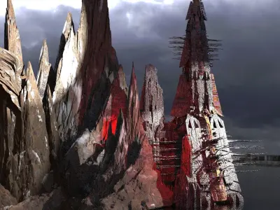Dark Magma Elite Towers Kit bash  3D model