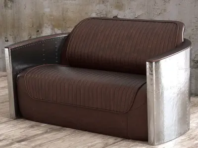 Aviator Sofa Double 3D model