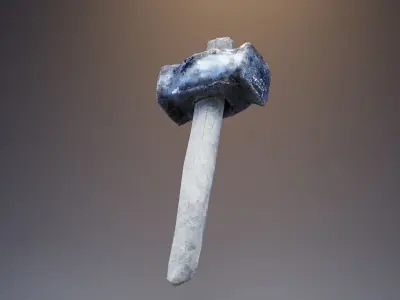 Sledgehammer hammer Free low-poly 3D model
