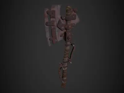 AXE for Zombie or Post Apocalypse Low-poly 3D model