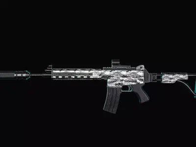 Assault Rifle Free 3D model purchase
