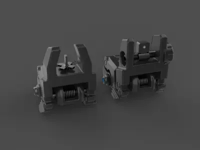 Magpul MBUS Sights 3D model