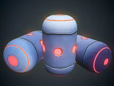 Stylized Sci Fi Grenade - Game Ready Low-poly 3D model