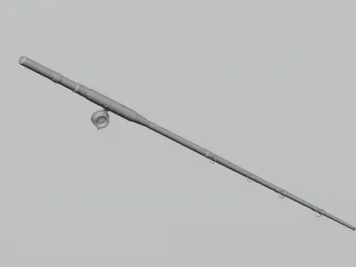 Fishing rod 3d model Low-poly 3D model