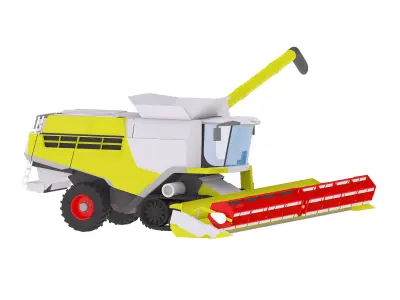 Harvesters Combine Lexion Low-poly 3D model
