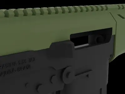 IMBEL IA2   low poly  Low-poly 3D model