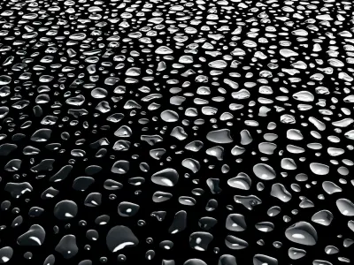 Liquid droplets bundle - Seamless patch of water drops 3D model purchase